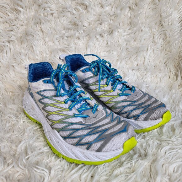 Hoka Shoes - Hoka One One Clayton 2 White / Acid Running Shoes - Women's 8.5